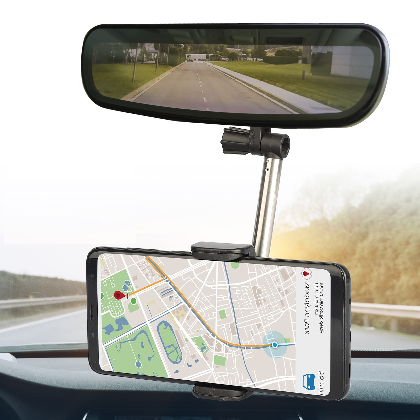 Car Phone Holder, EEEkit 360 Degree Adjustable Retractable Holder Stand, Car Phone Mount Fit for iPhone, Samsung S21 S21+ S21 Ultra  Galaxy S10 S10E S10 Plus S9 S9 Plus and More