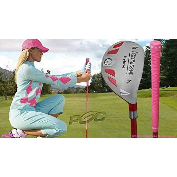 Integra Women's iDrive Golf Club All Ladies Pink Hybrid #7 Lady Flex Right Handed New Utility L Flex Club