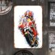thumbnail image 3 of Placa de Metal Vintage de hierro, decoración de pared de pintura Rectangular para moto Racer, 20x30cm, 3 of 9
