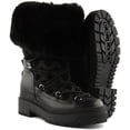 thumbnail image 5 of Guess Larya Women's Lace Up Faux Fur Ankle Boot In Black Size 10, 5 of 6