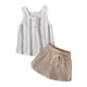 thumbnail image 1 of Ropa Para Bebés, Ropa Para Niños Pequeños, Chaleco A Rayas De Verano, Pantalones Cortos Con Botones, Conjunto De Dos Piezas, Blanco Odeerbi LM103-10237, 1 of 7