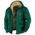 thumbnail image 1 of Men's Solid Color Flag Print Jacket Men's Spring And Autumn Casual Trend Zipper Hooded Jacket 4XL, 1 of 3