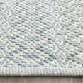 thumbnail image 4 of SAFAVIEH Montauk Corrine Geometric Cotton Area Rug, Ivory/Light Blue, 4' x 6', 4 of 9