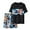 Z7Black, variant on uikmnh Cute Swimsuits Boys' 2 Piece Cartoon Dinosaur Two Piece Swimsuit Set Rash Guard and Swim Trunks for Swimming Size:5-6 Years