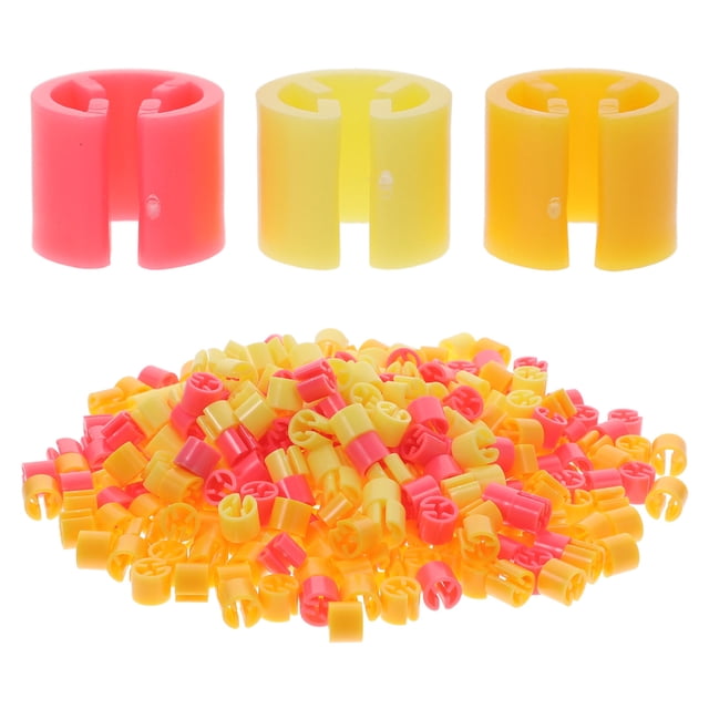 USHOBE 300pcs Plastic Hanger Size Tabs Assorted Color Round Blank for Size Identification in Home Closet
