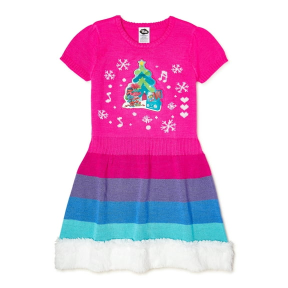 Trolls Girls’ Sweater Dress, Sizes 4-16