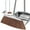 Square, variant on Broom and Dustpan Set with Long Handle Heavy Duty Stainless Steel Dustpan with Broom Space Saving Broom Dustpan Combo Sweeper and Dustpan Set with Broom Clip for Indoor Outdoor Kitchen Lobby