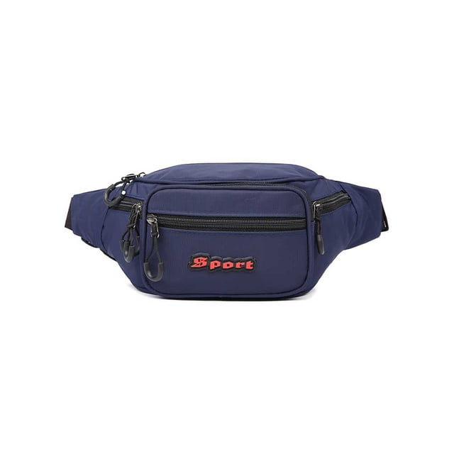 Guardurnaity Riñonera de lona, portátil, ajustable, multibolsillo, hebilla anticorrosiva, impermeable, inodoro, para tipo externa riñoneras Azul Guardurnaity AP012477-01