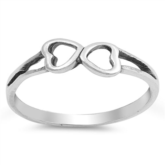 Beautiful Heart Promise Love Infinity Ring .925 Sterling Silver Band Jewelry Female Male Size 9
