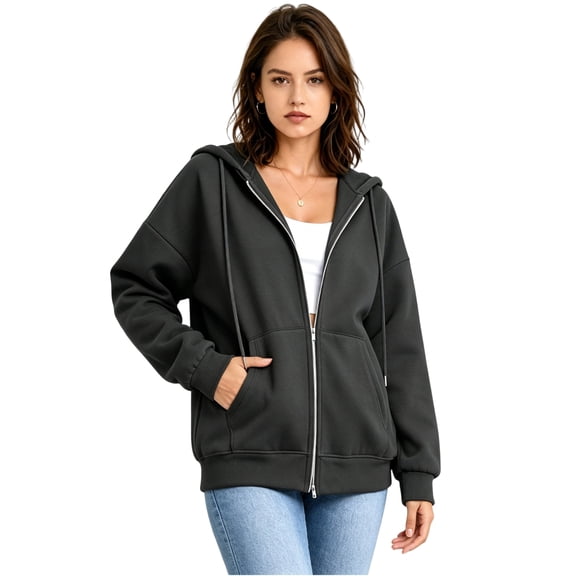 PFRNLF Womens Zip Up Hoodie Casual Soft Long Sleeve Fleece Hooded Sweatshirts