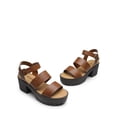 thumbnail image 3 of DREAM PAIRS Sandalias de Tacón Plataforma Grueso para Mujer Marrón Talla 8, 3 of 6