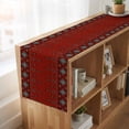 thumbnail image 6 of Table Runners 90 Inches Long Dress Scarves, Red Boho Farmhouse Coffee/Dining/Kitchen Table Runner for Living Room, Vintage Ethnic Tribe Abstract Art Retro 13x90 Inch, 6 of 9
