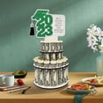 thumbnail image 4 of Deyuer Graduation Cake Topper Shiny Sequin Money Theme Best Wishes Season Two Layers 2023 Graduation Party Cake Layered Wallet Party Decor Supplies,Black, 4 of 8