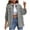 Gray, variant on Women's Denim detachable Hooded Coat Long Sleeve Button Down Cardigan Jacket with Pockets Dark Gray S