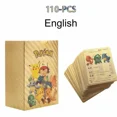 thumbnail image 1 of Cartas de Pokémon de 110 piezas, juegos de fiesta de Pikachu, tarjetas de Anime sin repetición, inglés, español, alemán, juguetes para niños, juegos de mesa, 1 of 6