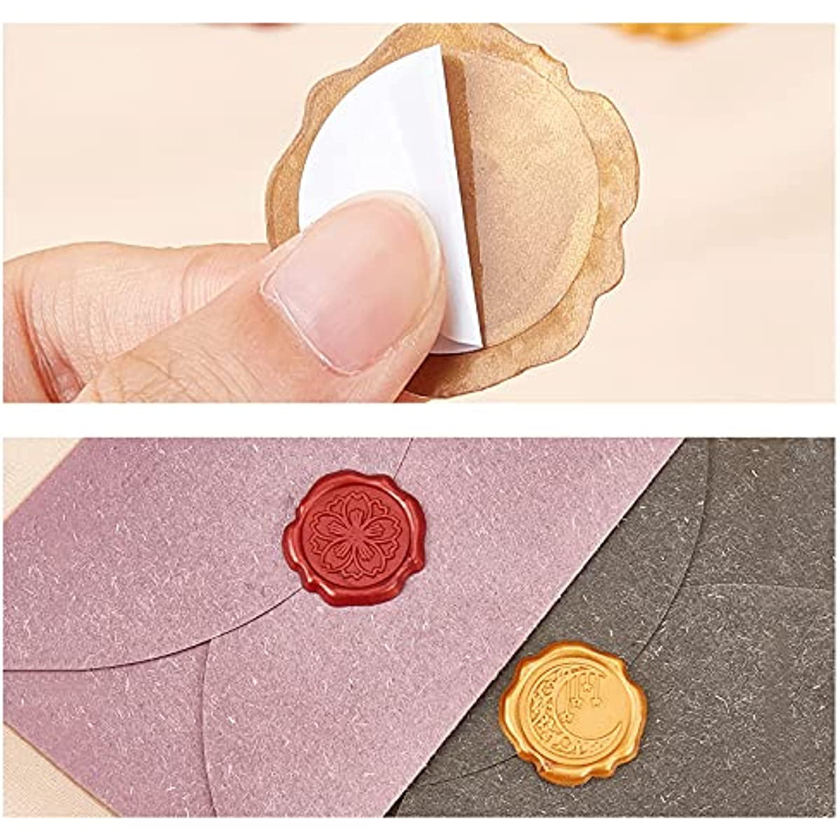  108pcs Wax Seal Sticker, Invitation Envelope Seal Stickers  Wedding Stickers for Envelopes Colorful Envelope Seal Stickers fits Wedding  Graduation Envelope self Adhesive Sticker : Office Products