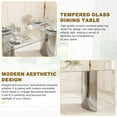 thumbnail image 6 of 63" Rectangular Clear Tempered Glass Dining Table for 4-6 People, Modern Kitchen Table with Stainless Steel Legs, Dining Table for Home Office, Living Room, 6 of 8