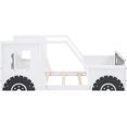 thumbnail image 4 of Platform Bed, Twin Size Classic Car-Shaped Wooden Platform Bed with Wheels/Headboard/Footboard/Doors/Windows, 4 of 7