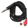 thumbnail image 2 of Ccdes Cable adaptador estéreo, seales de audio estéreo separadas Cable de audio RCAq 1,5 m/4,9 pies PVC y latón de alta para conectar la interfaz de audio, 2 of 8
