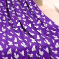 thumbnail image 3 of Purple White Butterfly Pattern Blanket,Comfortable Soft Flannel Throw Blanket,All Season,Warm Lightweight Blankets for Sofa Bed Couch Living Room Chair,30"x40", 3 of 4