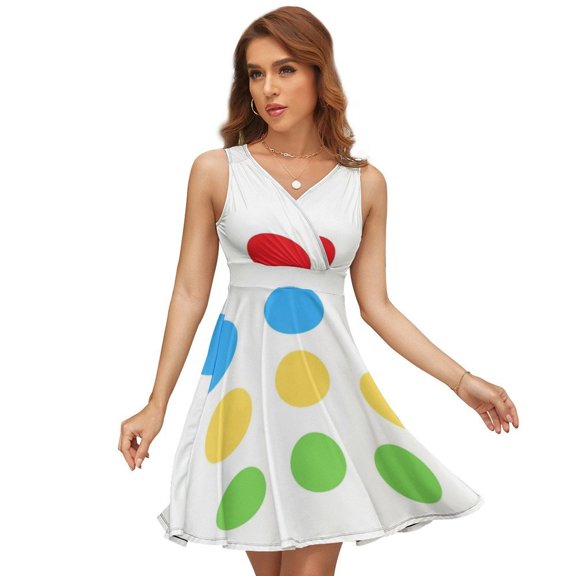Twister Game Halloween Costume Sundress Sleeveless Dress Summer Women Clothes Dress for Women Dresses
