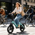 thumbnail image 6 of Electric Bike for Adults, 500W Motor Ebike with 36V 10Ah Battery, Bodywel Electric Bicycle for City Commuter, 14" Folding E Bikes, 20 Miles, UL2849, 6 of 11