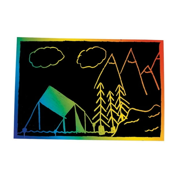 Magic Color Scratch Postcards - Craft Supplies - 50 Pieces