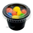 thumbnail image 3 of Empress 1 oz. BLACK Plastic Disposable Portion Souffle Container Food Cups with Lids (Pack of 500 Sets), 3 of 6
