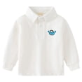 thumbnail image 1 of AWZXDE T-Shirts Garçons Polo à Manches Longues Col Montant Chemise à Imprimé d'Animaux Mignons, 1 of 3