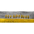 thumbnail image 3 of Arbres Jaunes dans un Champ - Toile 16"x48 Pouces - Impression à la Demande, 3 of 5