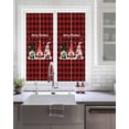thumbnail image 2 of Christmas Gnomes Window Privacy Film Stained Glass Window Film Decorative Windows Cover Static Windows Cling for Glass Door Xmas Snowflake Red Black Plaid Stickers for Bathroom 17.7"x39.3", 2 of 7