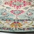 thumbnail image 3 of SAFAVIEH Round Rug 11' - Monaco Collection - Large - Traditional Design, Light Blue & Fuchsia, Ideal for Living Room, Bedroom, Dining Space, 3 of 7