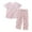 Pink, variant on FUNDUFI Women Cotton Pajamas Set Short Sleeve Top Capri Pants Sleepwear Pyjamas Plus Size Soft Night-clothes