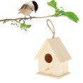 thumbnail image 3 of Bird House,Hanging Birdhouse for Outside,Bird ,Unfinished Style6, 3 of 6