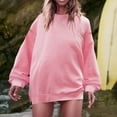 thumbnail image 2 of Kaemgyyd Women's Crewneck Sweatshirts Trendy Oversized Long Sleeve Tops Solid Color Casual Loose Pullover Clothes, 2 of 7