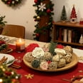 thumbnail image 2 of Christmas Decorative Balls for Bowls,Red Bowl Fillers Vase Filler Wicker Rattan Balls Decorative for Home Decor,Winter Holiday Orbs Spheres Woven Spherical Farmhouse Decor Props(Large), 2 of 11