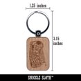 thumbnail image 2 of The Kiss Gustav Klimt Painting Rectangle Keychain Charm Tag - Engraved Wood, 2 of 6