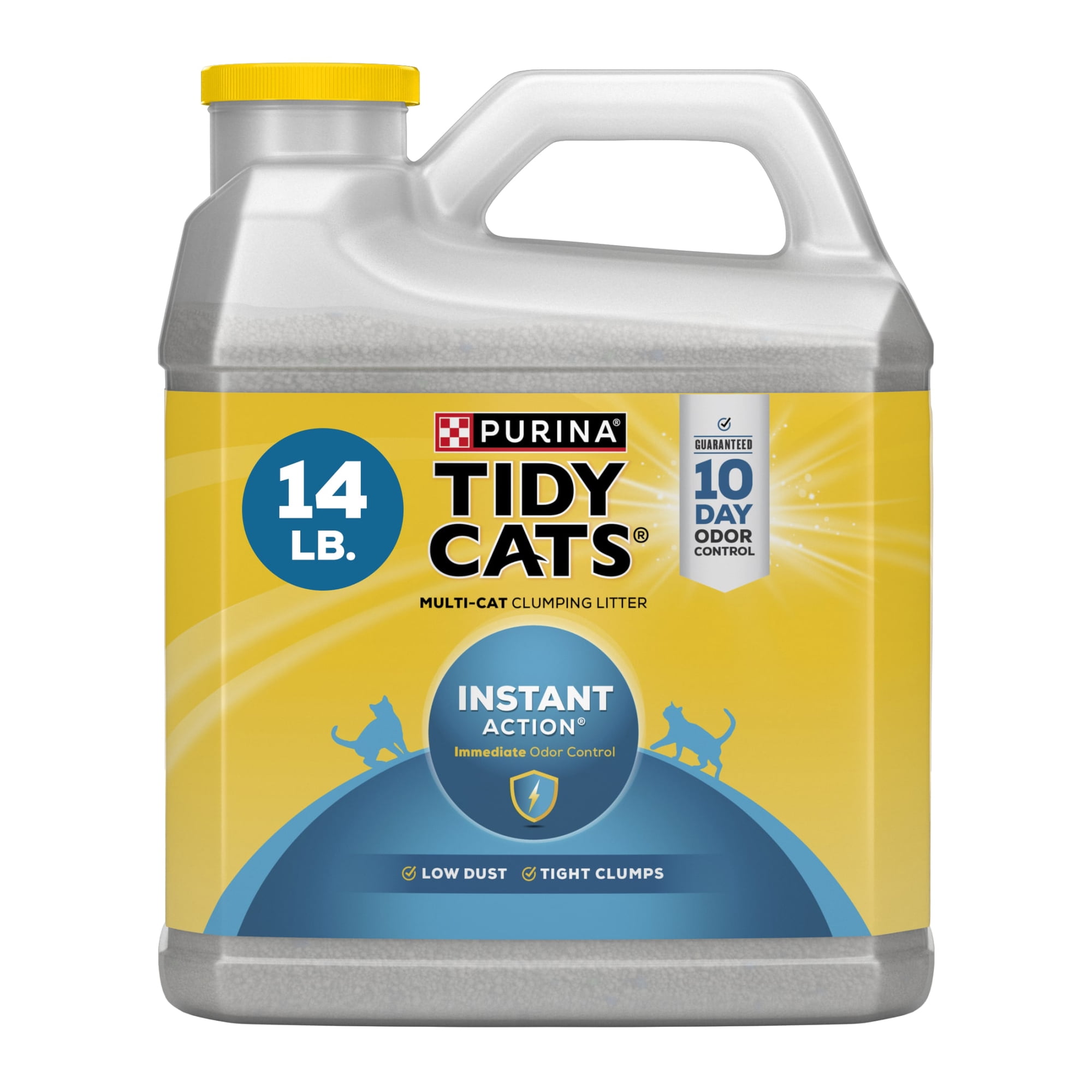 Purina Tidy Cats Instant Action Clumping Cat Litter, Floral Scent, 14 lb Jug