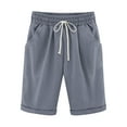thumbnail image 3 of QATAINLAV Women's Hiking Shorts,Bermuda Shorts for Women Summer Casual Knee Length Beach Drawstring Shorts Loose Cute Vacation Wear Fashion Clothes Gray 3XL, 3 of 4