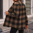 thumbnail image 4 of Classic Plaid Flannel Shirt Women Long Sleeve Button Blouses Fall Jackets Loose Casual Shirts Lightweight Breathable Fashion Fall Jackets, 4 of 9