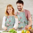 thumbnail image 3 of Pioneer Flower Floral Print Pattern Apron-Garden Aprons for Women with Pockets-Cotton Linen Waterproof Kitchen Cooking Gardening Aprons Adjustable for Kitchen,Cooking,BBQ and Salon 33x27 Inch, 3 of 7