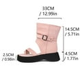 thumbnail image 6 of Platform Flip Flop Sandals for Women 2026 Roman Beach Summer Fashion Buckle Toe Ring Mid Calf Short Boots, 6 of 8