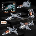 thumbnail image 2 of Remocguys 5in1 Fighter Jet Robot Building Set with Remote Control Compatible with Lego Robotics Stem Toys for Ages 8-13 Boys, 2 of 5