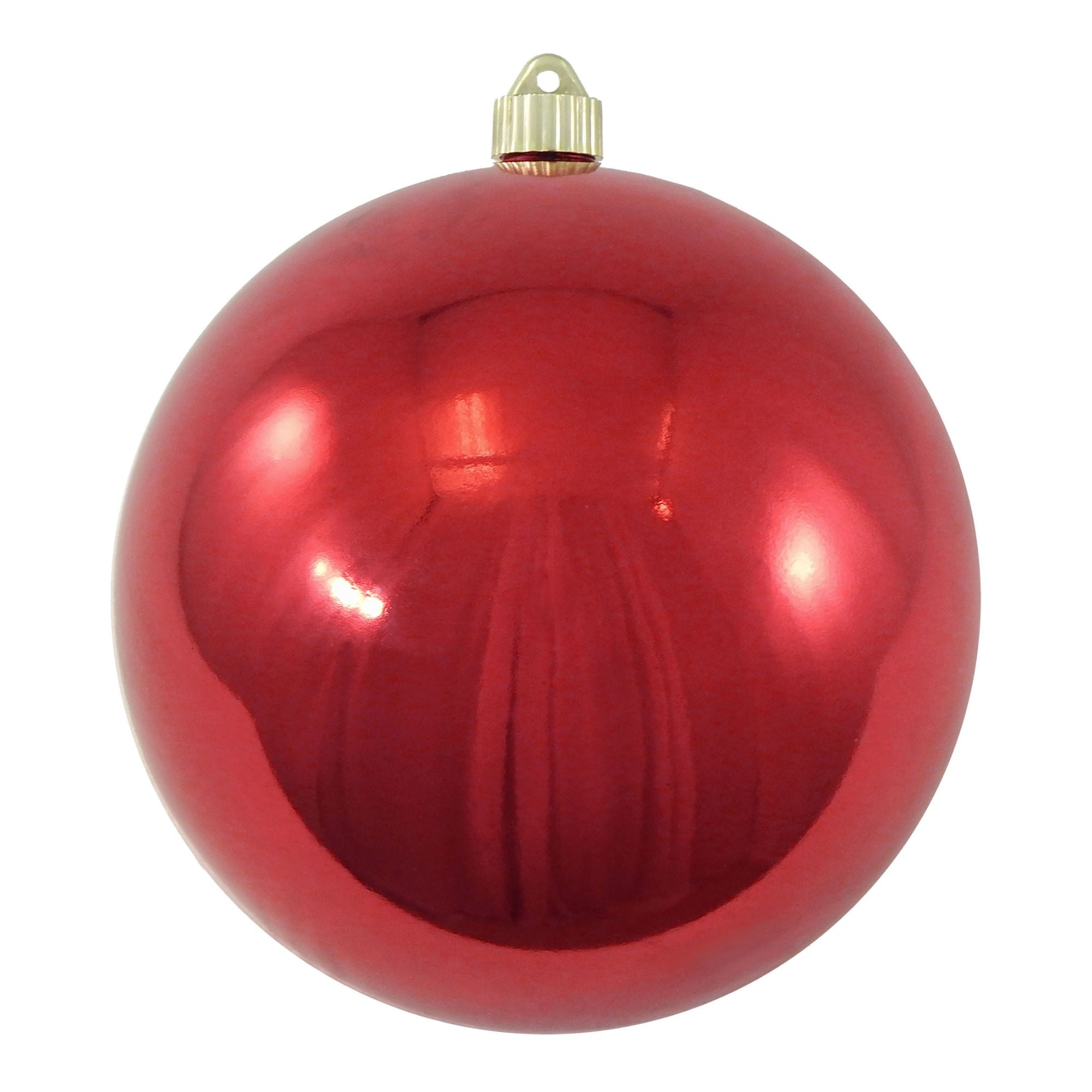 8IN LARGE SHINY RED CHRISTMAS BALL ORNAMENTS HANGING STRING PLASTIC 200MM 8pcs 