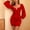 Red, variant on TIANEK Womens Formal Dress,Fashion Long Sleeve Glitter Sequin Party Dress,Glamorous Deep V Neck Ball Gown Short Mini Dress for Wedding Guest