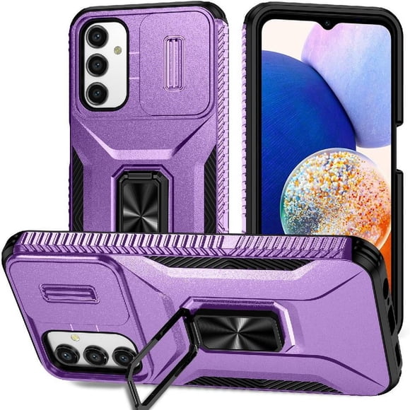 Funda para GANGXUN Samsung Galaxy A14 5G - Soporte metálico, Función magnética, Morado