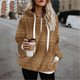 thumbnail image 1 of Puntoco Mujeres Oversize Fuzzy Fleece Sudaderas Con Bolsillos Sudaderas Athletic Sherpa Hoodies Pullover Outwear Liquidación Puntoco Puntoco-8121, 1 of 7