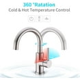 thumbnail image 3 of Modern Kitchen Faucet with Pull Down Multi-Flow Sprayer Brushed Nickel, Single-Handle High Arc Swan-Neck Kitchen Sink Faucet , Stainless Steel, 3 of 8