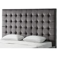 thumbnail image 3 of Posh Living Blake Button-Tufted Velvet Queen Headboard in Gray, 3 of 9