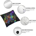 thumbnail image 4 of Acheng Glow in Dark Splatter Neon Throw Pillow Covers Square Pillowcase Home Decor for Couch Sofa Bed, Double-Sided Pattern  2 pcs White, 4 of 6